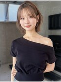 say.ショートボブひし形ショートイメチェンアッシュオリーブ