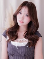 カバーヘア ブリス 上尾西口店(COVER HAIR bliss)&nbsp;ミルクティーブラウン顔周りレイヤーパーマゆる巻きロング20代a