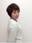 ハイライトで動きを出した☆ふわくしゃショート♪