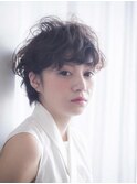 【THREEbyKEEP、尾山台木田】 小顔 マッシュショートパーマ