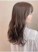 大人可愛いしっとりミディアムロングレイヤー　髪質改善