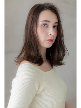 カバーヘア ブリス 川口(COVER HAIR bliss) ダークアッシュxかき上げ前髪外ハネストカールZ川口20代30代40代