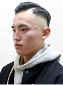七三オールバックツイストパーマかき上げヘアコンマヘア7