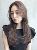 ナチュラルストレート_クールショートピンクベージュ_38055