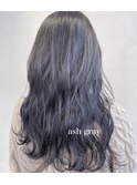 【Lilley 稲永麻衣】アッシュグレー+透け感ヘア 天神/今泉