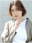 【堀口】ハニーベージュ/ショートボブ/前髪/イメチェン
