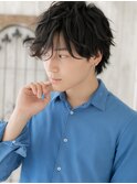 ≪mod's men≫モテ抜け感ヘア☆ランダムパーマ風黒髪マッシュL