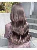 グレーベージュ_レイヤーロング_グレージュアッシュ