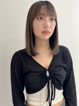 ヨーク(YOKE) 【YOKE】ミルクティーアッシュグレージュカラー大人ボブレイヤー