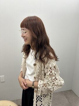 ウブ(ubu) ロングパーマ×オン眉×オレンジ