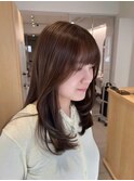 乾かすだけでキマる髪/ナチュラルブラウンツヤ髪カラー