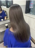 ブリーチなし艶髪ラベンダーグレージュカラー