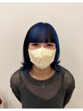 アース 菊名店(HAIR&MAKE EARTH) ブルー　デザインカラー