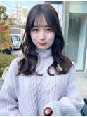 ナチュラル小顔前髪あり後れ毛サイドバング結べるボブくびれヘア