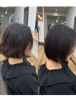 グランルッソ 岡山イオン前(GRAN LUSSO)&nbsp;クセの悩みを忘れる髪質改善ストレート【ボブ】二若