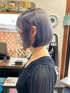 ラック 津田沼(LUCK) シルバー ボブ/ケアブリーチダブルカラーインナーカラー