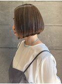 オリーブベージュカラー 透明感カラー 艶髪 髪質改善 白髪染め