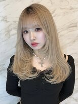 ロンド フィーユ(Lond fille)&nbsp;ミディアムレイヤーカット/似合わせカット/髪質改善/顔周り/銀座