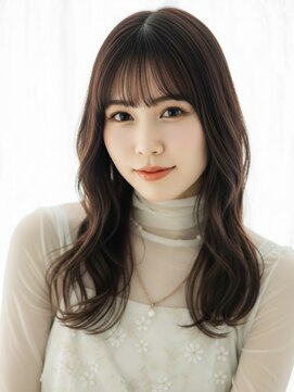 フレイムス ヘアアンドリラックス 南越谷店(Frames hair&relax) 学生20代30代◎前髪あり清楚系ニュアンスウェーブロング南越谷