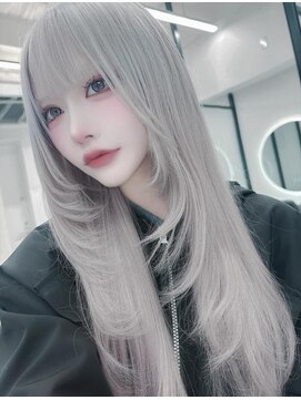 インク 渋谷(INK.) イメチェンヘアスタイルアンブレラカラーピンクベージュ