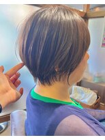 ハピネス クローバー 学園前店(Happiness CLOVER)&nbsp;ショートボブ×髪質改善×白髪ぼかし48ナチュラルショート