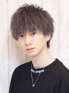 ベーア(Bar) 無造作ランダムグランジスパイラルパーママッシュ・ツーブロック