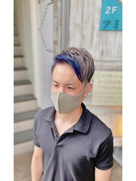 ヘアステージアミカル シルバー×ブルー