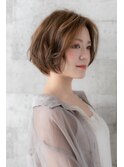 20代30代40代/抜け感/小顔/くせ毛風パーマ/ナチュラルボブ