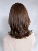 レイヤーセミロング_マロンベージュAラインボブ_ba336111