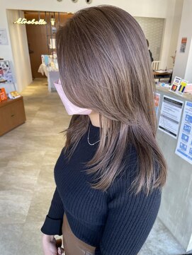 サラビューティーサイト 志免店(SARA Beauty Sight) 30代大人可愛いミルクティーベージュなレイヤーロング☆山之内