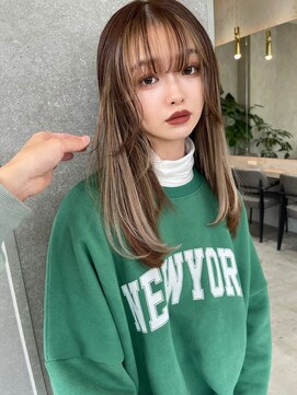 ロンド 表参道店(Lond) 前髪インナーカラーとフェイスフレーミングの表参道ブリーチ