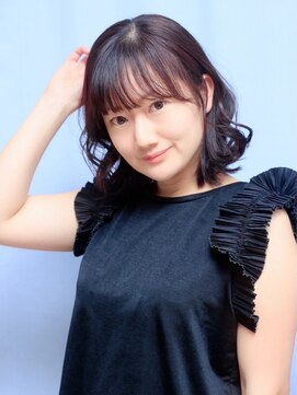 アイルビーヘア(I'll b hair) 【下北沢＊I'll b hair＊】前髪と顔周りが可愛い黒髪ウェーブ