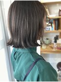 結べるボブ アゴ下 オリーブグレージュ オリーブベージュ