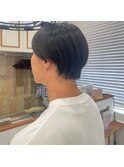 波巻きハイライトマッシュパーマウルフ