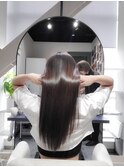 【極艶】/髪質改善/グレージュカラー/フェミニンロング/縮毛矯正