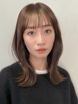 ノイ(noi) 顔周りレイヤーカットくびれヘアミルクティーベージュカラー
