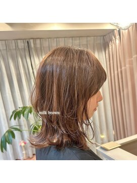 フラワーズ(Flowers) くびれボブ　ブラウン　ミディアム　20代  30代　40代　横須賀