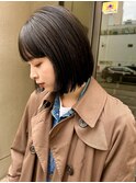 ワイドバングと大人ボブ
