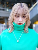 ギークス(GEEKS)&nbsp;【GEEKS渋谷】ホワイトベージュ/ウルフカット/冬カラー/20代30代