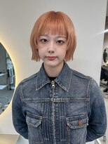 ソル ジングウマエ(SOL JINGUMAE)&nbsp;ペールオレンジ 似合わせボブ