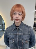 ペールオレンジ 似合わせボブ