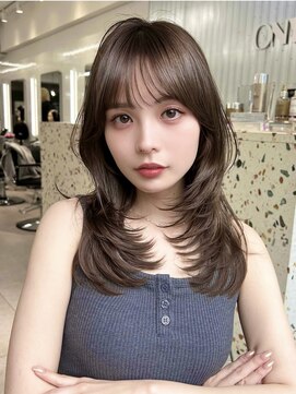 オニキス(ONYX) A146ブリーチなしカラーグレージュヘア韓国ヘアーレイヤーカット