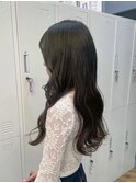上品フェミニンロング☆チャコールグレー◎韓国風巻き髪質改善◎