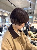 チョコカラー × くせっ毛風ショート　【松梨】