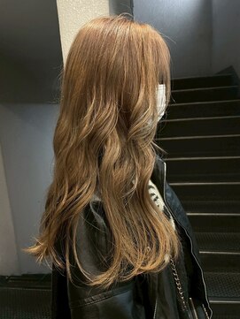 パーミル ヘア クマモト(permille ‰ hair Kumamoto) ミルクティーベージュ×巻き髪