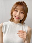 前髪 外ハネボブ 小顔 似合わせカット ダークアッシュ"