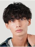 大阪梅田ツイストスパイラルパーマ波巻きパーマメンズマッシュ◆
