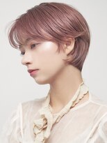 ピークアブー 銀座中央通り(PEEK-A-BOO)&nbsp;モーブピンクベージュ大人ショートカット小顔ヘア