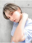 【GEEKS渋谷】オリーブベージュ/夏カラー/小顔/ハンサムショート