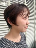 大人/丸み/ショート/レイヤー/前髪